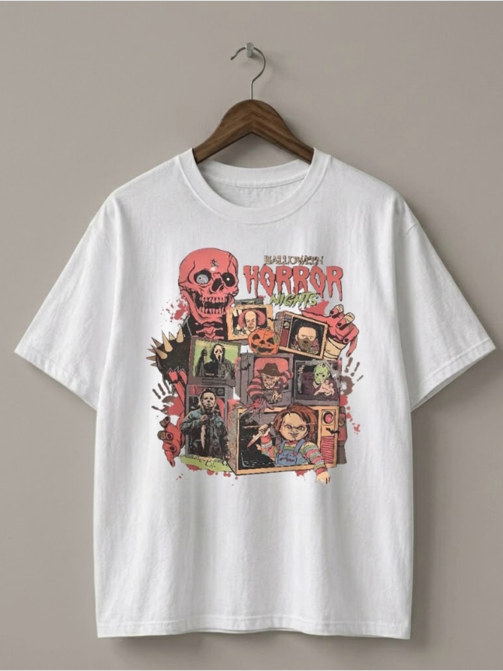 Halloween Horror Nights T-shirt Horror Character Movie Tee | Gildan 5000